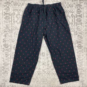 Polo Ralph Lauren Pajama Pants Black Sleepwear Drawstring Lounge AOP Size XL